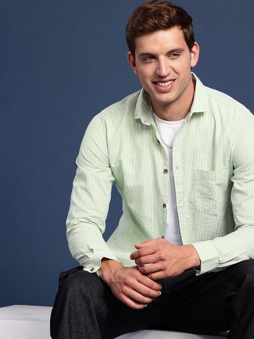 Mast & Harbour Men Striped Casual Shirt - view 1