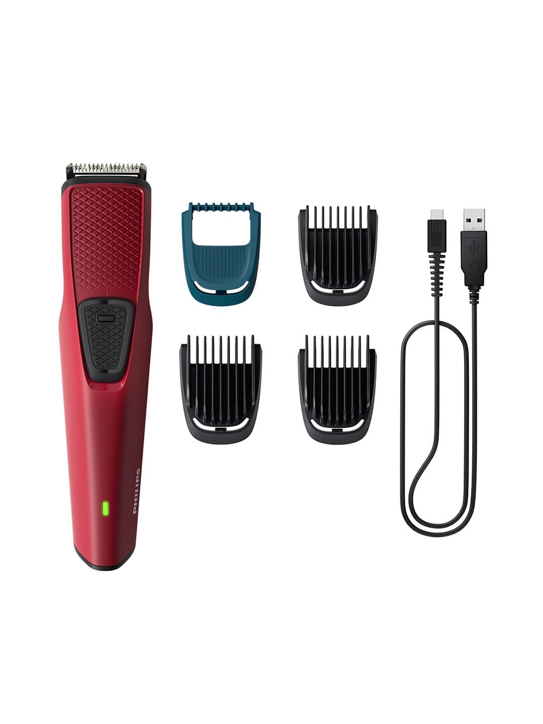 Philips BT1235/18 SkinProtect Cordless Beard Trimmer with Self-Sharpening Blades - Red - view 1
