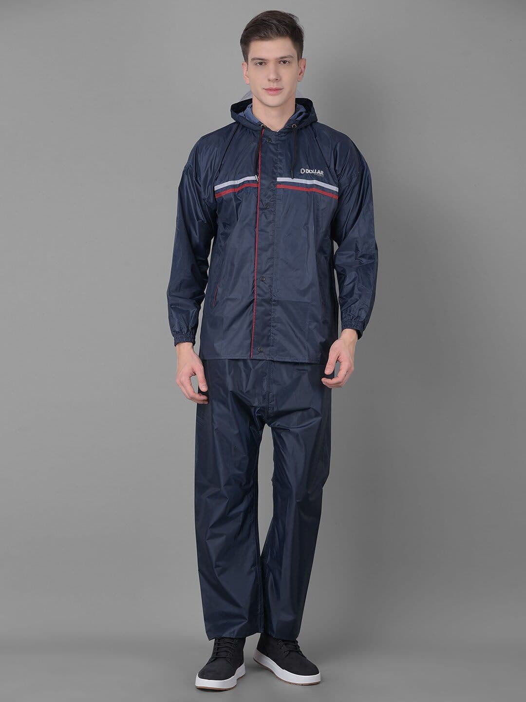Dollar Long Sleeves Adjustable Hood Rain Jacket - view 1