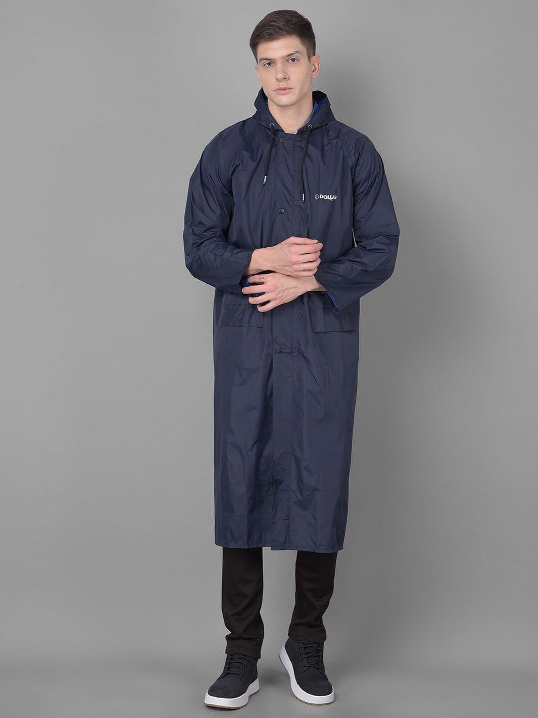 Dollar Long Sleeves Adjustable Hood Rain Jacket - view 1