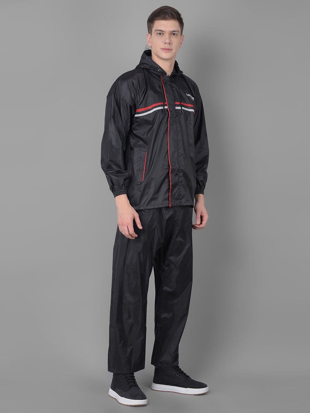 Dollar Long Sleeves Adjustable Hood Rain Jacket - view 1