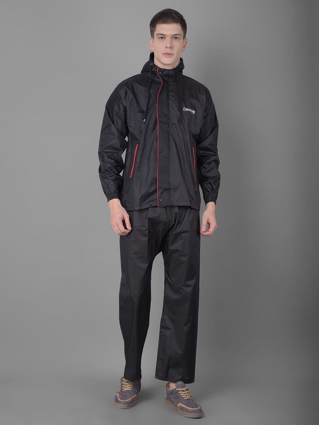 Dollar Men Adjustable Reversible Hooded Rain Jacket - view 1