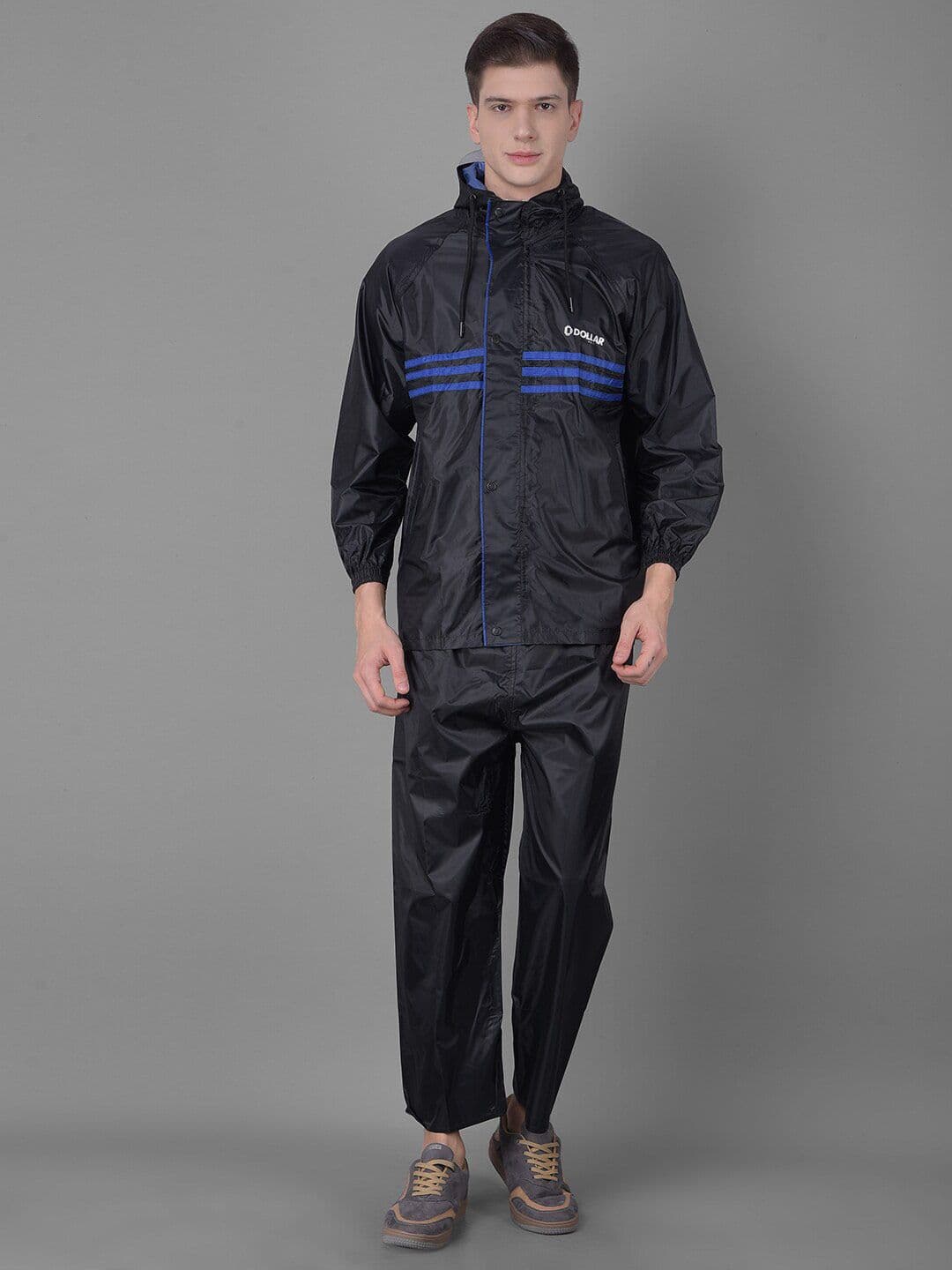 Dollar Men Adjustable Hooded Rain Jacket - view 1