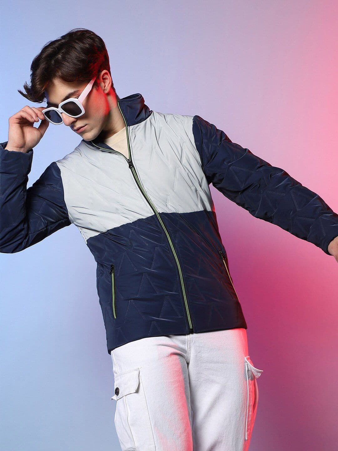 CAHOOT Colourblocked Windcheater Puffer Jacket - view 1