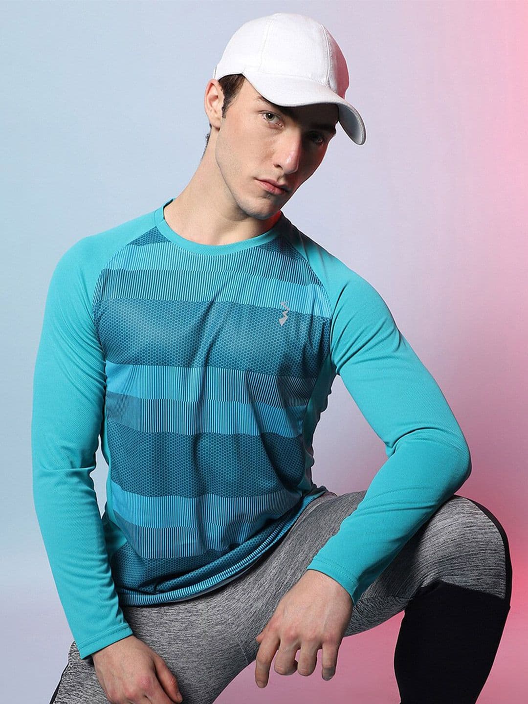 CAHOOT Dramatic Striped Activewear T-Shirt - view 1