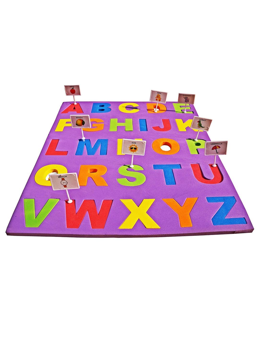 MUREN Kids Scratch Resistant Interlocking Puzzle ABCD Mat With Flags And Stickers - view 1