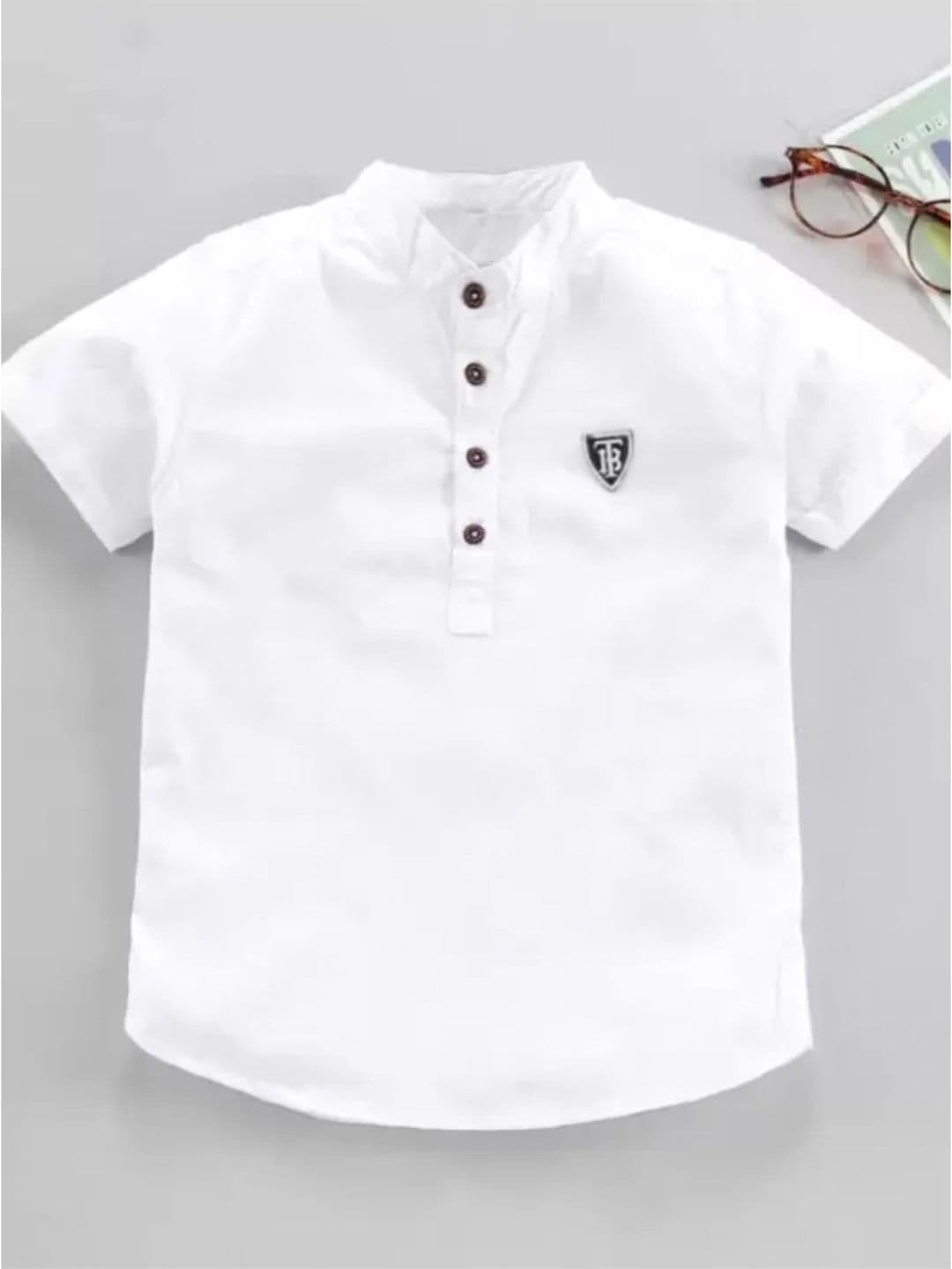 BAESD Boys Premium Mandarin Collar Cotton Casual Shirt - view 1