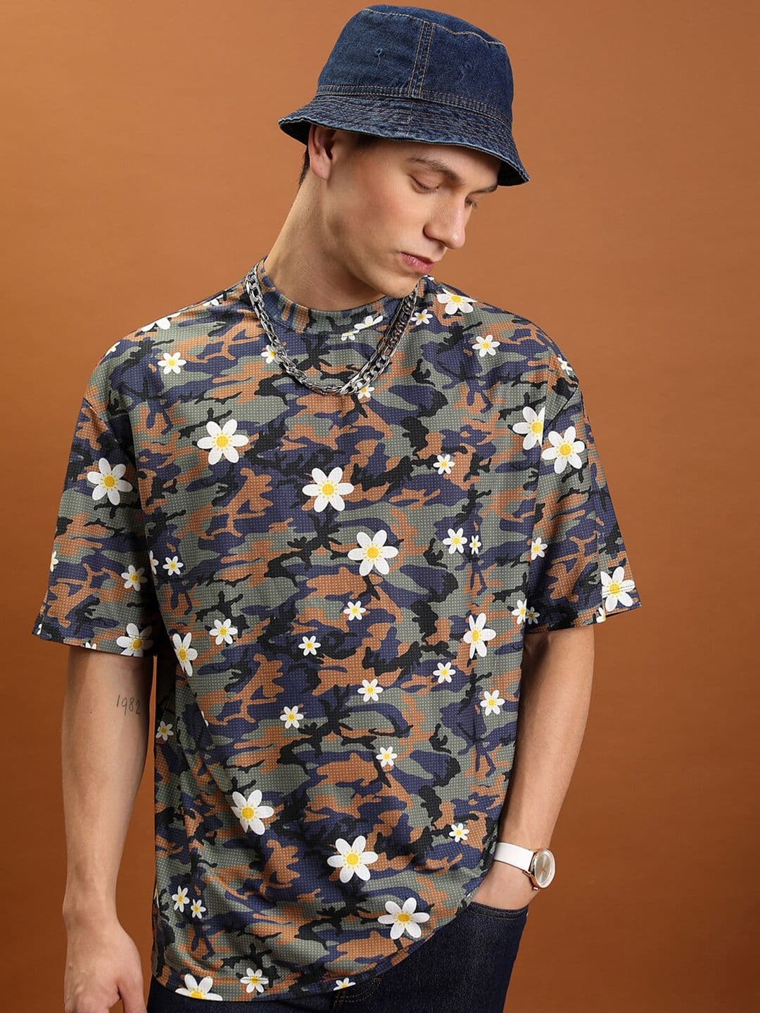 HIGHLANDER Floral Printed Slim Fit T-shirt - view 1