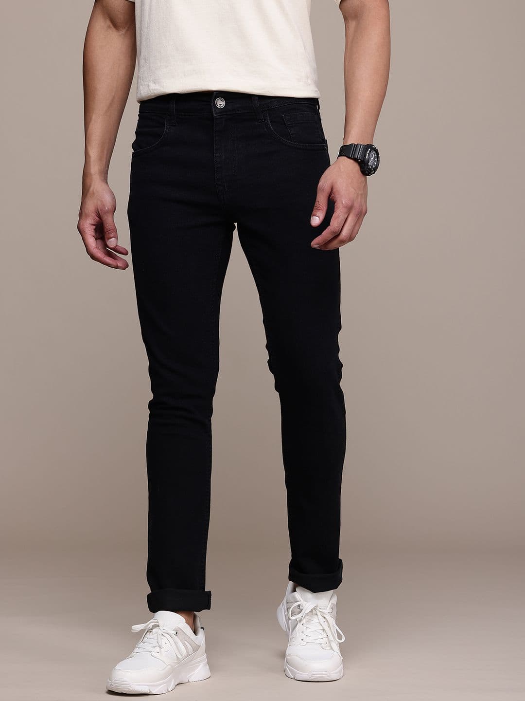 WROGN Men Slim Fit Light Fade Stretchable Jeans - view 1