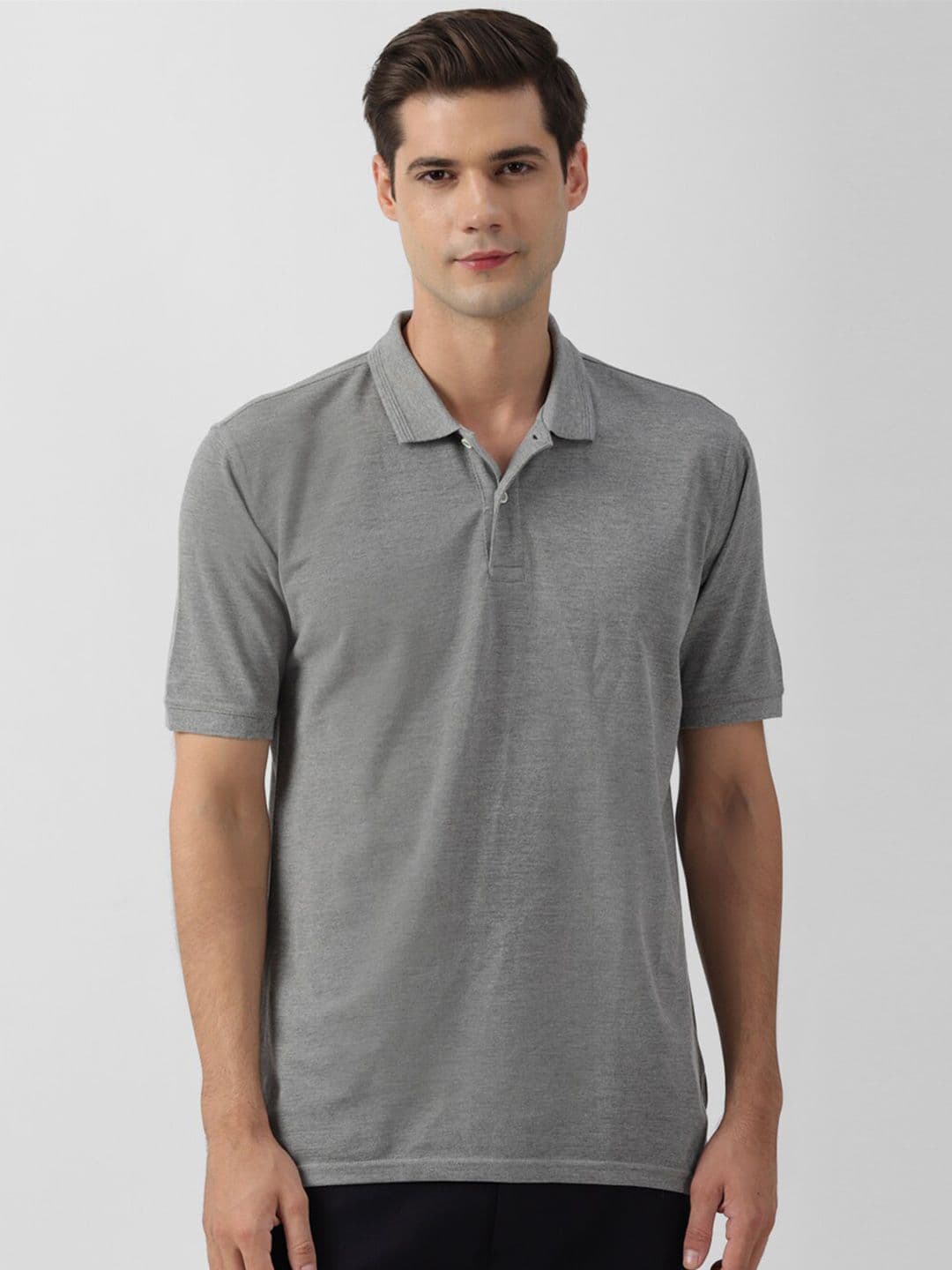 Peter England Casuals Checked Cotton Polo Collar T-shirt - view 1