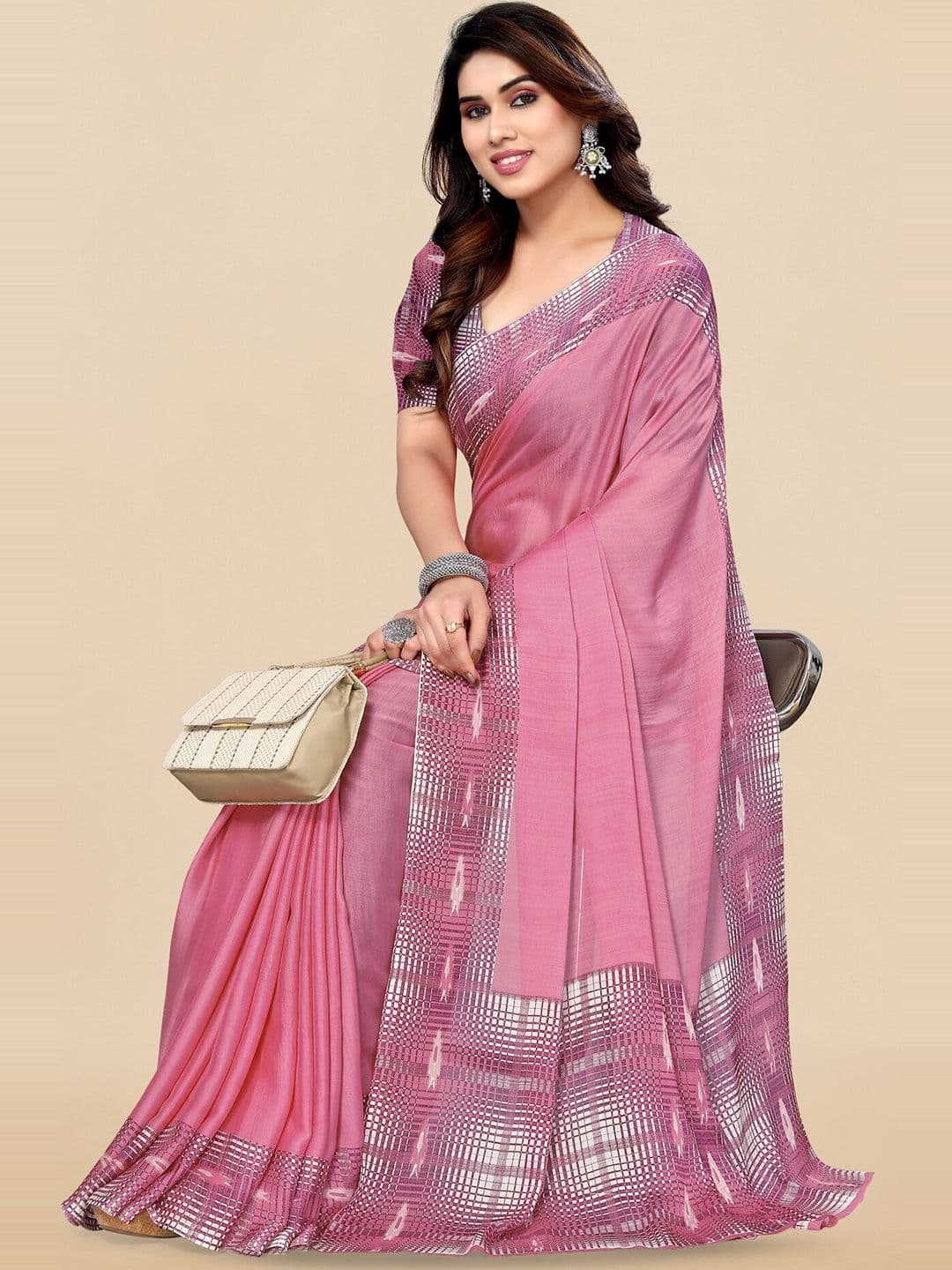 KALINI Geometric Printed Saree - view 1