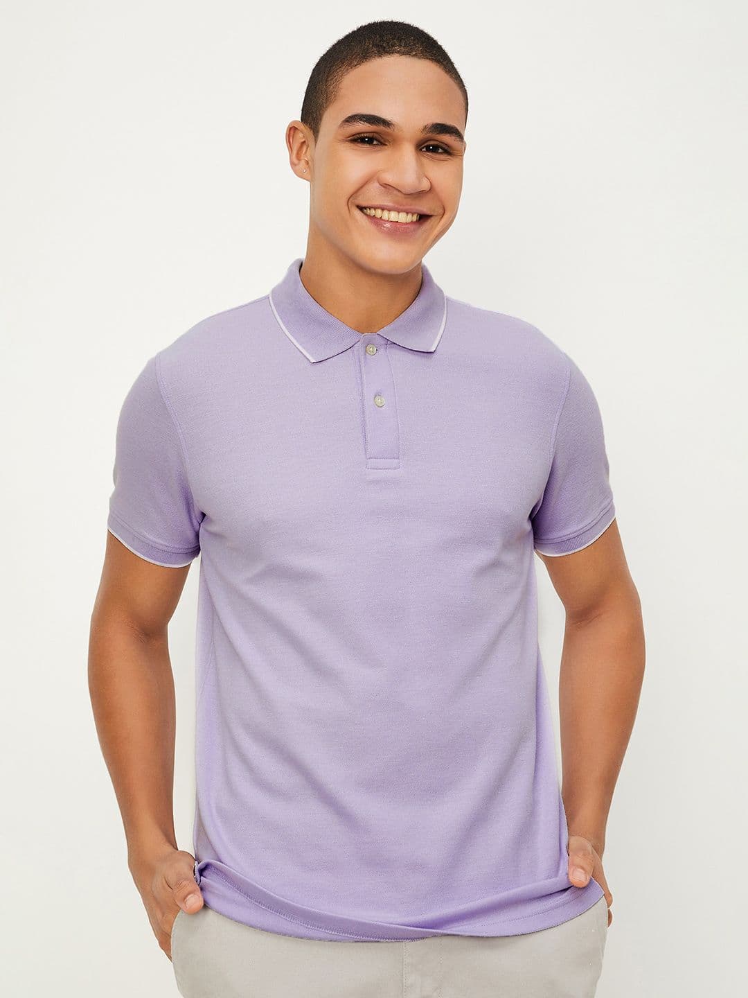 max Polo Collar Short Sleeves Cotton T-shirt - view 1