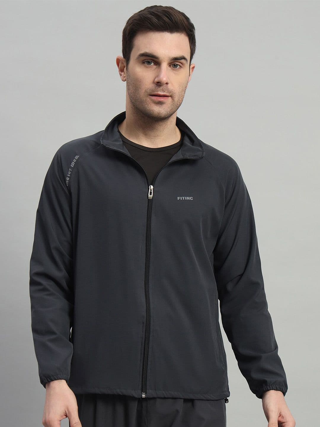 FITINC Rapid-Dry Stand Collar Lightweight Training or Gym Sporty Jacket - view 1