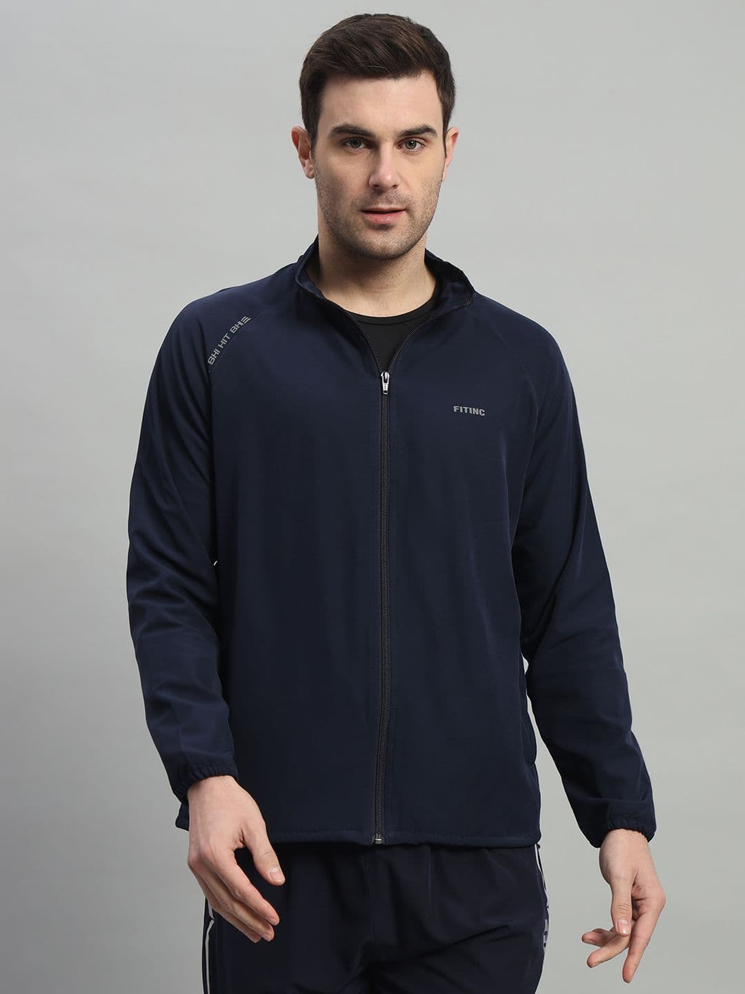 FITINC Mock Collar Lightweight Training Sporty Jacket - view 1