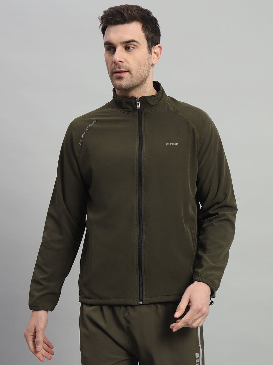 FITINC Mock Collar Lightweight Training Sporty Jacket - view 1