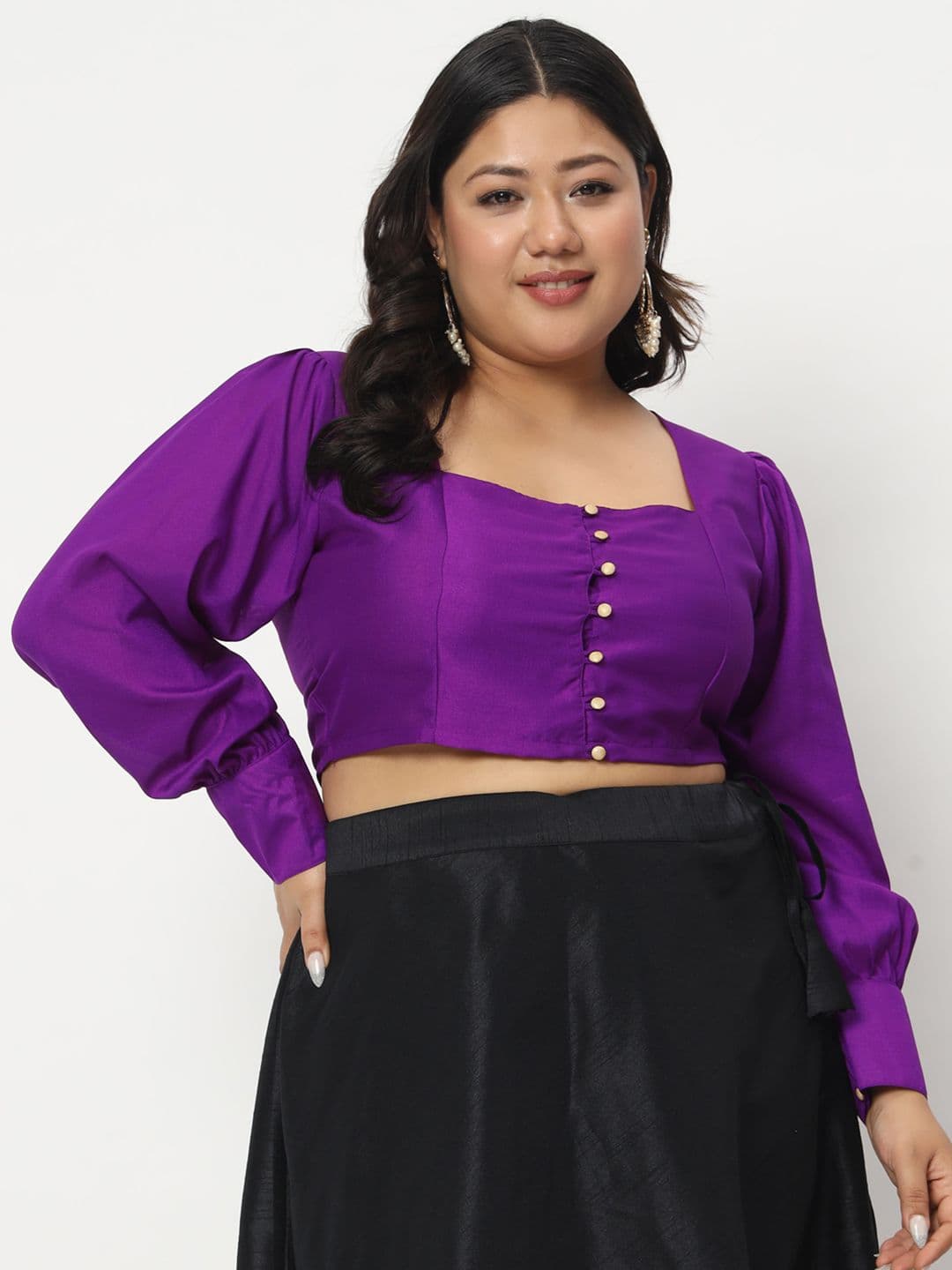 studio rasa Plus Size Chroma Button Down Blouse - view 1