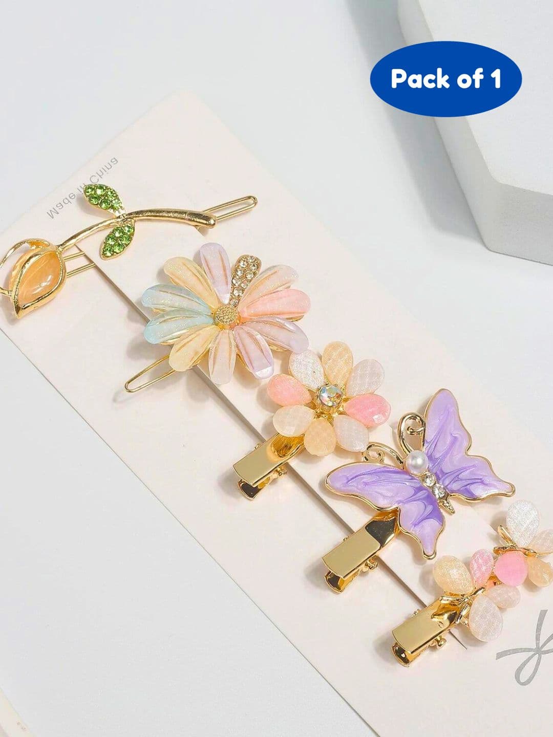 BAESD Set Of 5 Girls Beaded Alligator Hair Clips - view 1