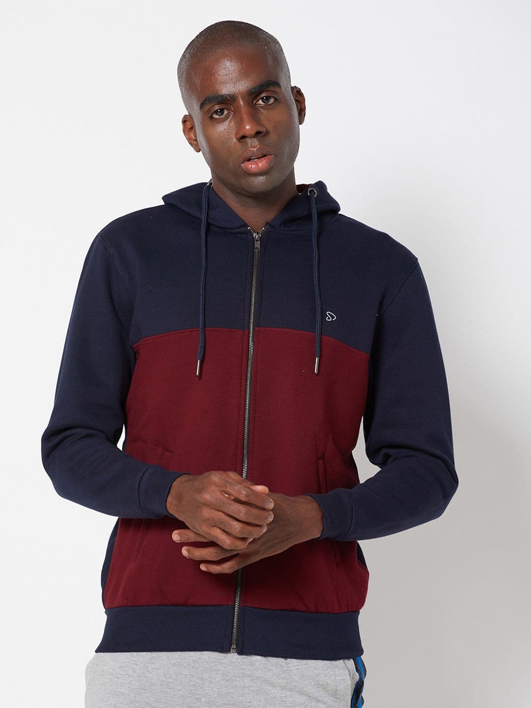 SPORTO Colourblocked Hooded Bomber Jacket - view 1