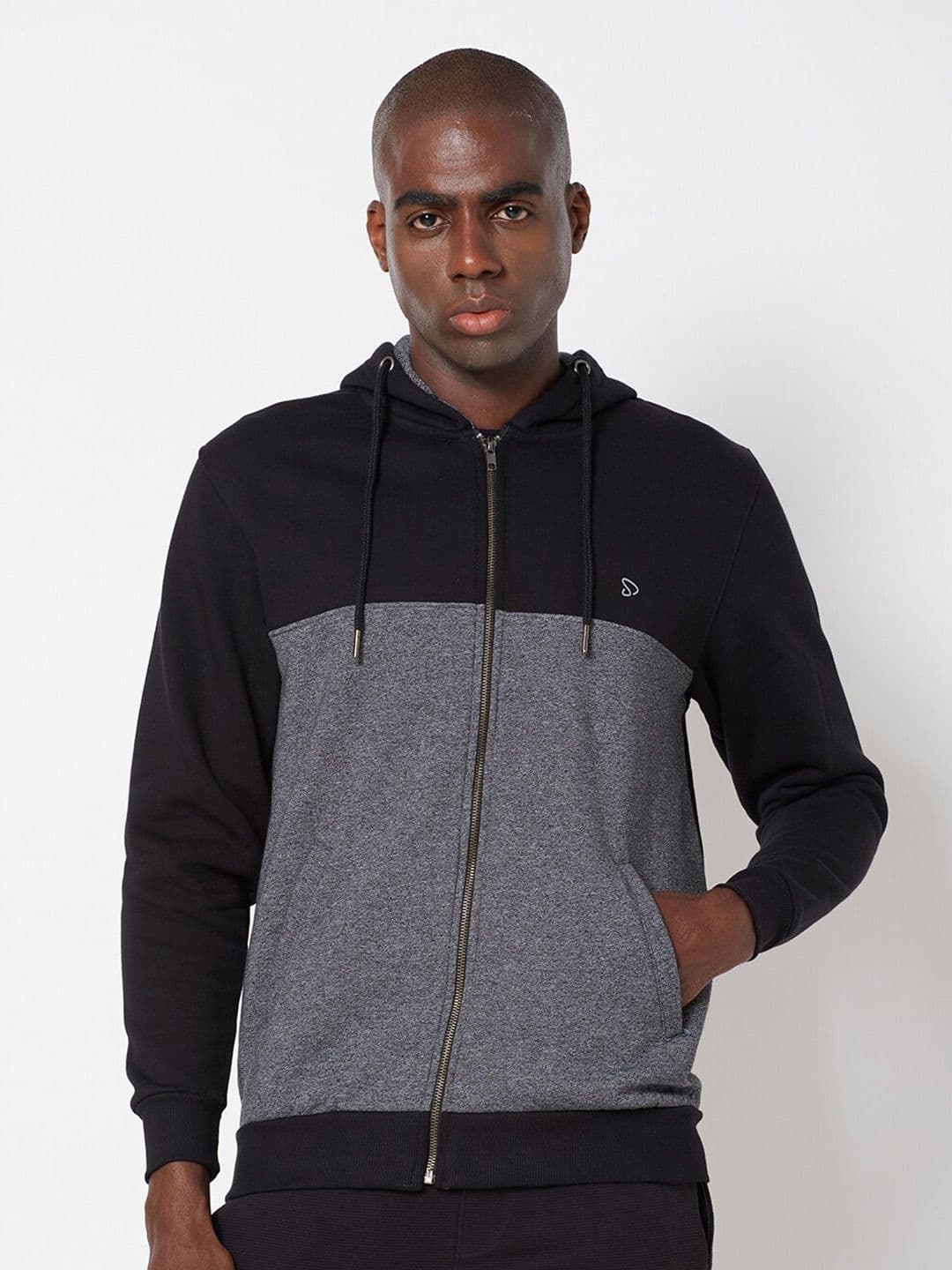 SPORTO Colourblocked Hooded Bomber Jacket - view 1