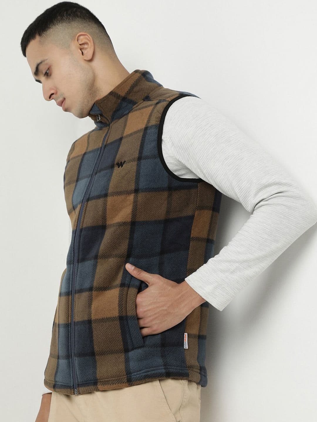 Wildcraft Checked Lightweight Anti Odour Sleeveless Bomber Jacket - view 1
