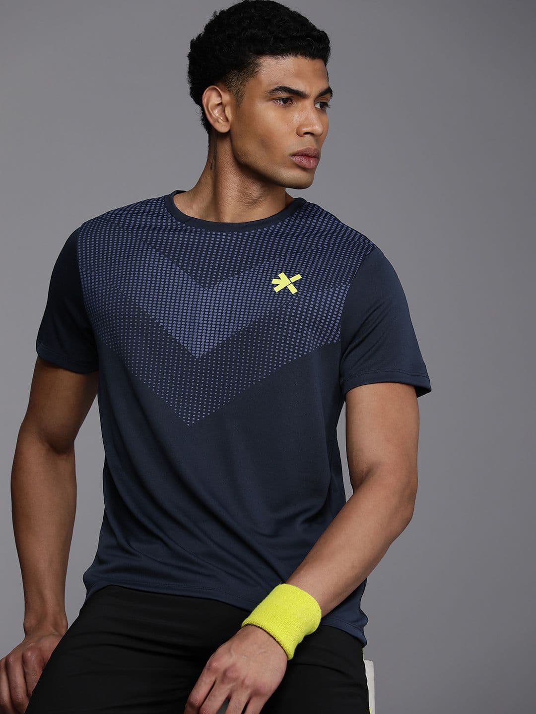 HRX by Hrithik Roshan Printed Rapid- Dry Training T-shirt - view 1