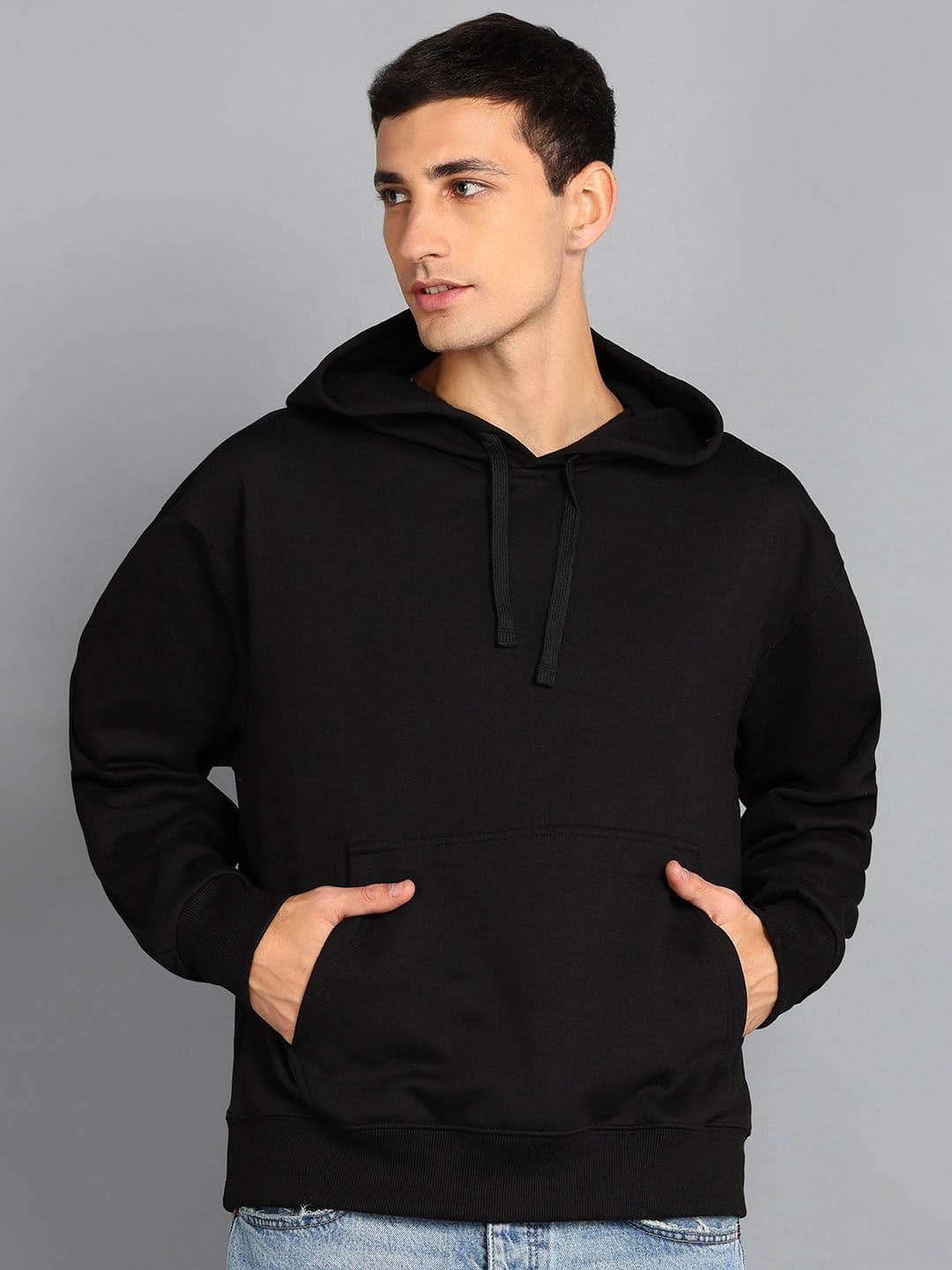 Alan Jones Men Solid Oversized Hoodie - view 1