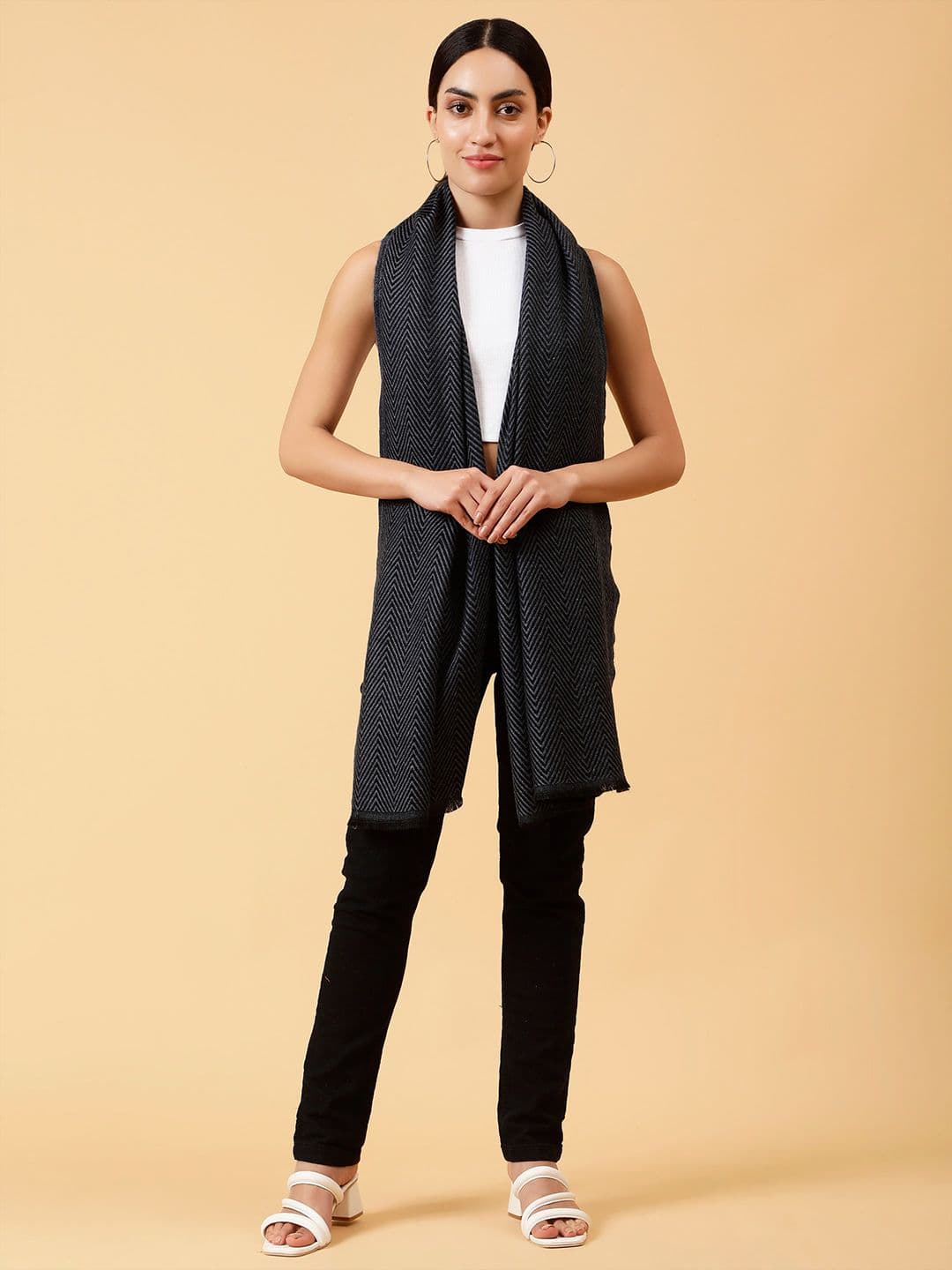 Moda Chales Woven Design Woolen Shawl - view 1