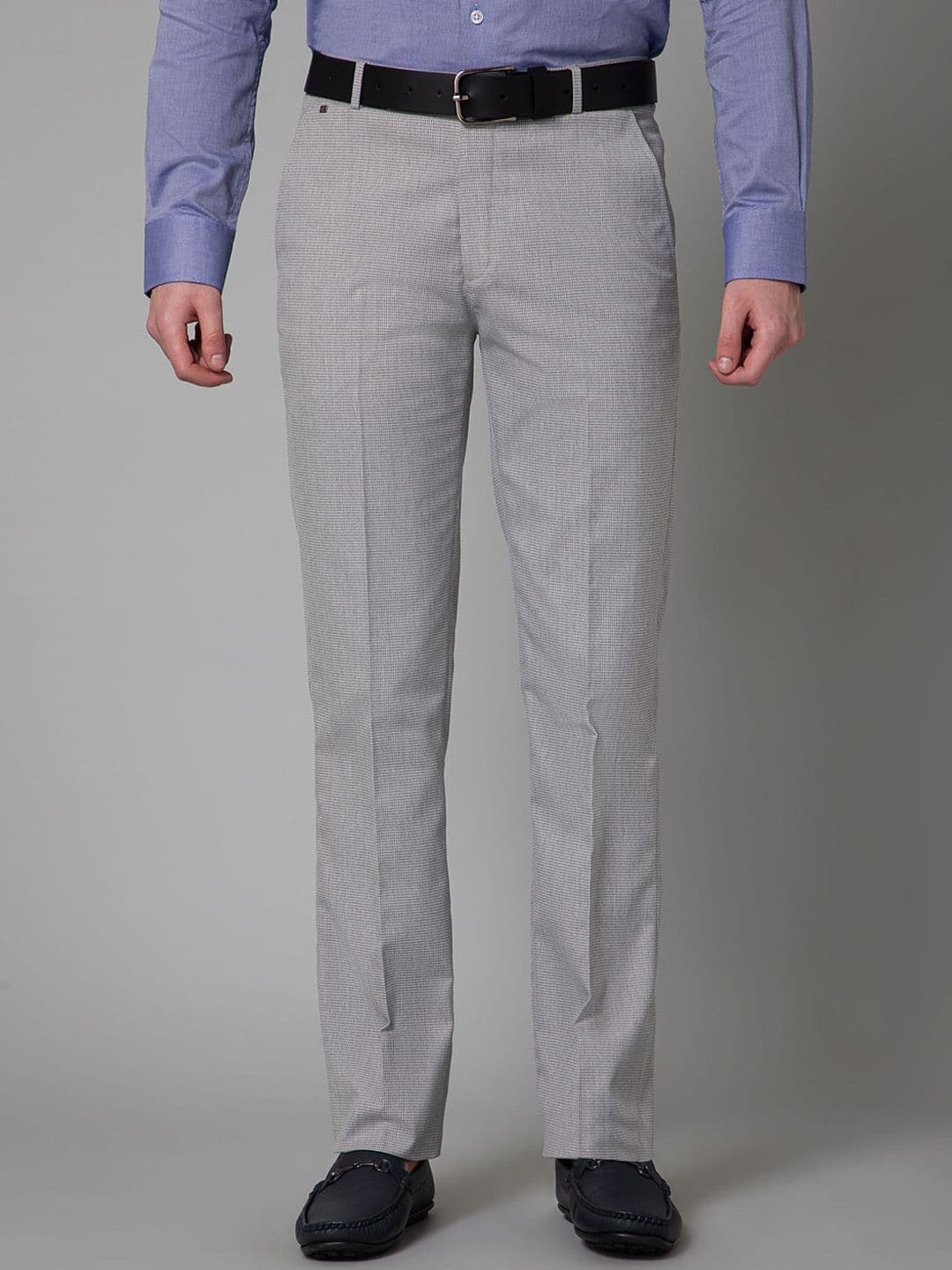 Cantabil Men Mid-Rise Flat-Front Regular Fit Formal Trousers - view 1