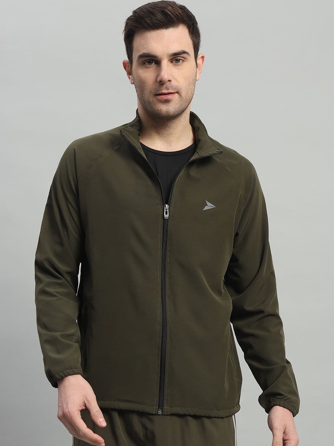 FITINC Mock Collar Long Sleeves Lightweight Rapid-Dry Sporty Jacket - view 1