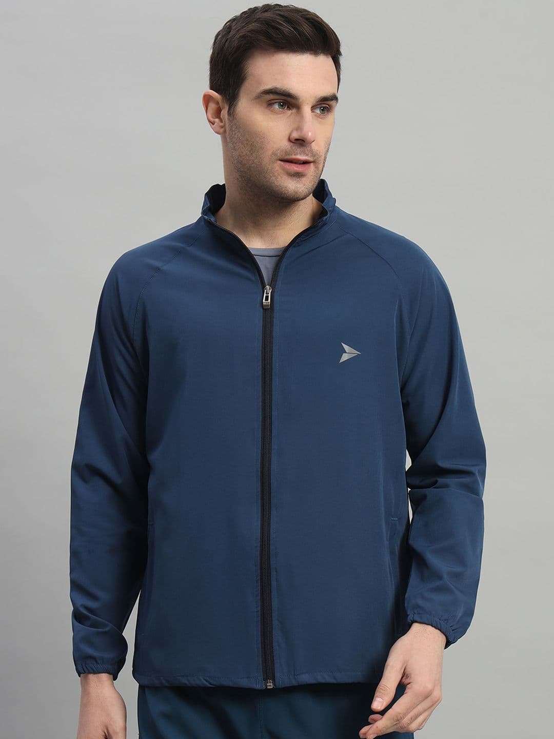 FITINC Mock Collar Long Sleeves Lightweight Rapid-Dry Sporty Jacket - view 1