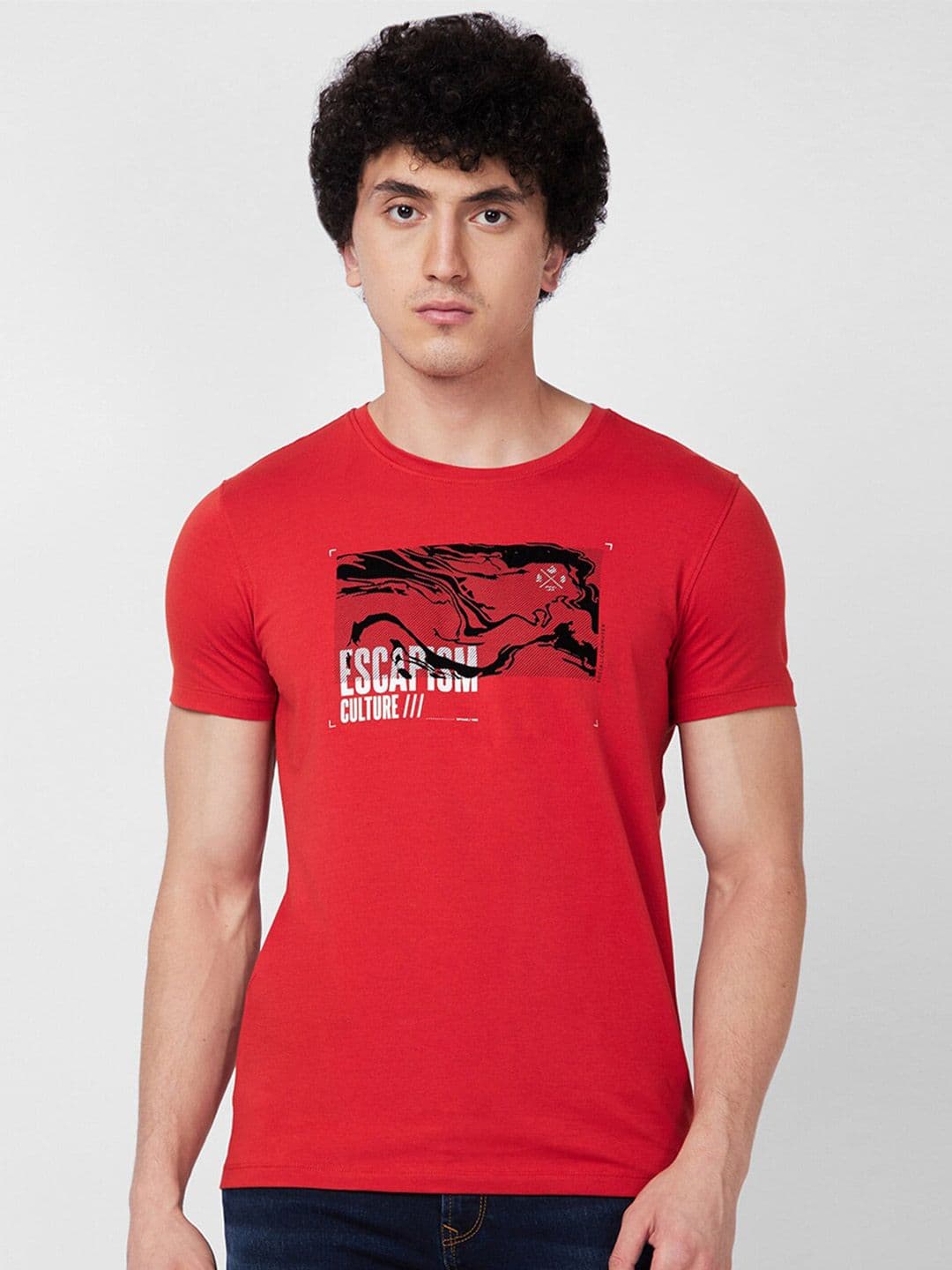 SPYKAR Graphic Printed Round Neck T-shirt - view 1