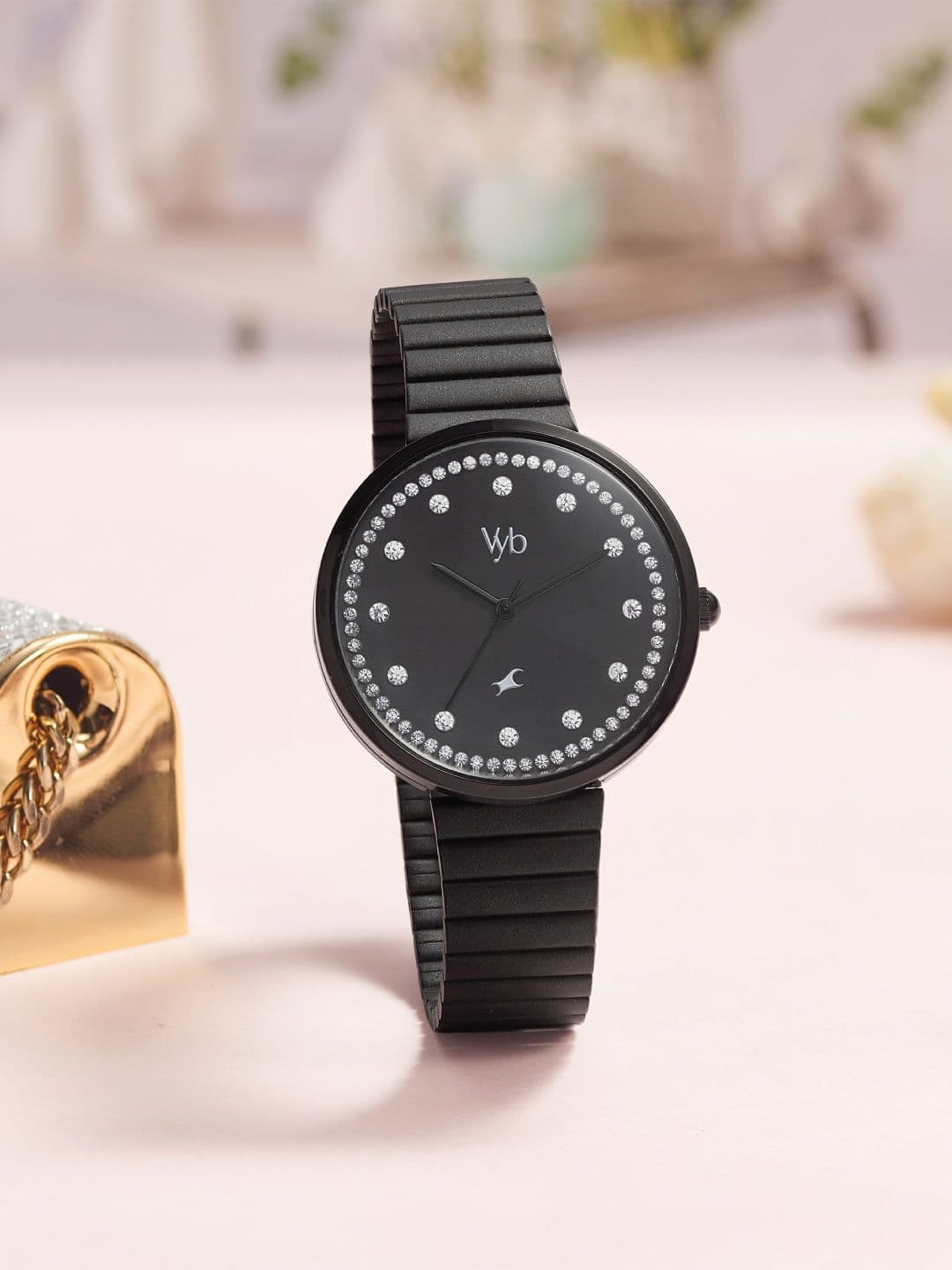Fastrack Women Embellished Stainless Steel Straps Analogue Watch FV60003NM01W - view 1