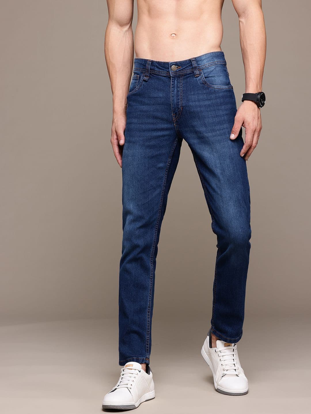 The Roadster Lifestyle Co. Men Slim Fit Light Fade Stretchable Jeans - view 1