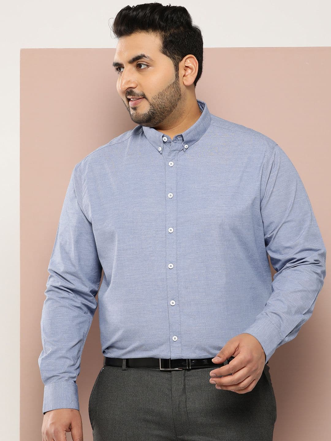 Sztori Men Plus Size Smart Pure Cotton Formal Shirt - view 1