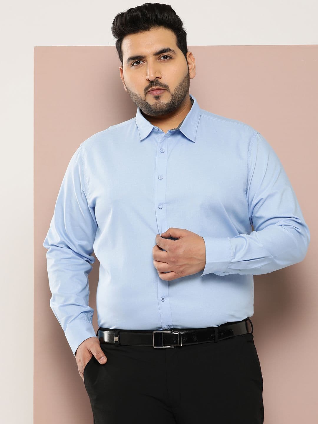 Sztori Men Plus Size Smart Pure Cotton Formal Shirt - view 1