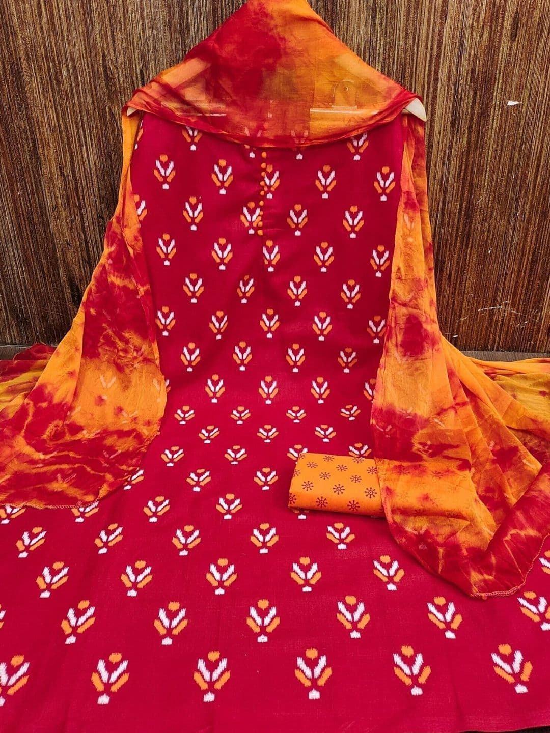 Panzora Ethnic Motifs Printed Cotton Unstitched Dress Material - view 1