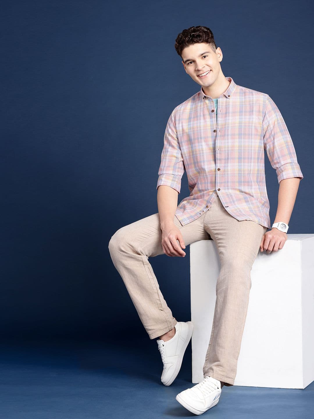 Mast & Harbour Men Standard Checked Casual Shirt - view 1