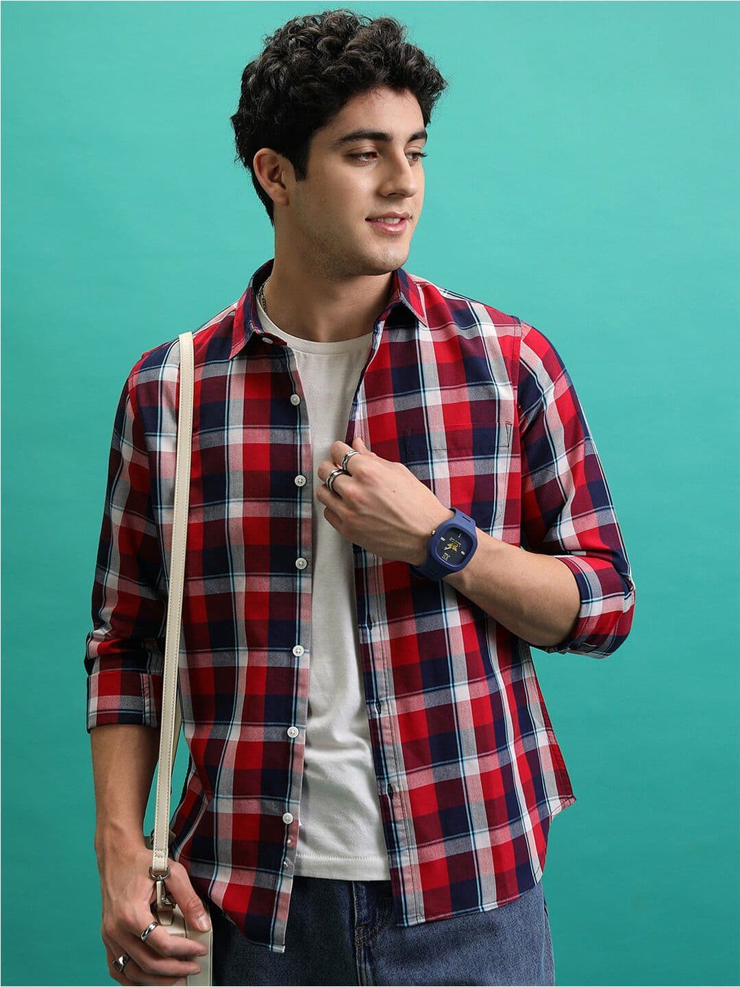 Highlander Men Checked Slim Fit Shirt - view 1