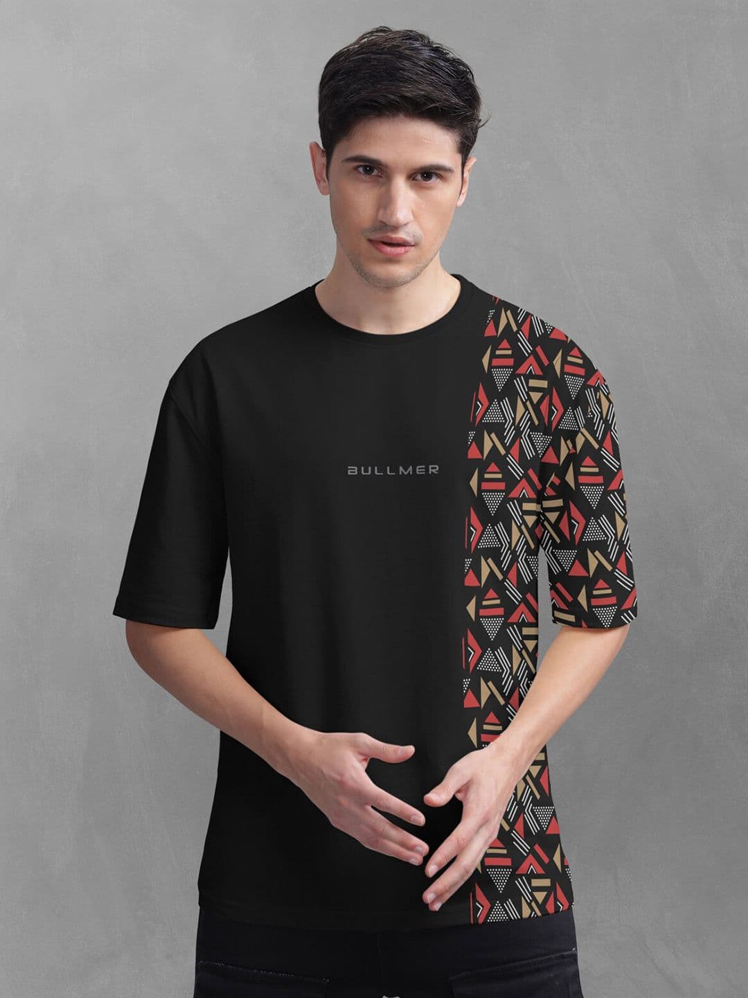 BULLMER Printed Oversized Cotton T-shirt - view 1