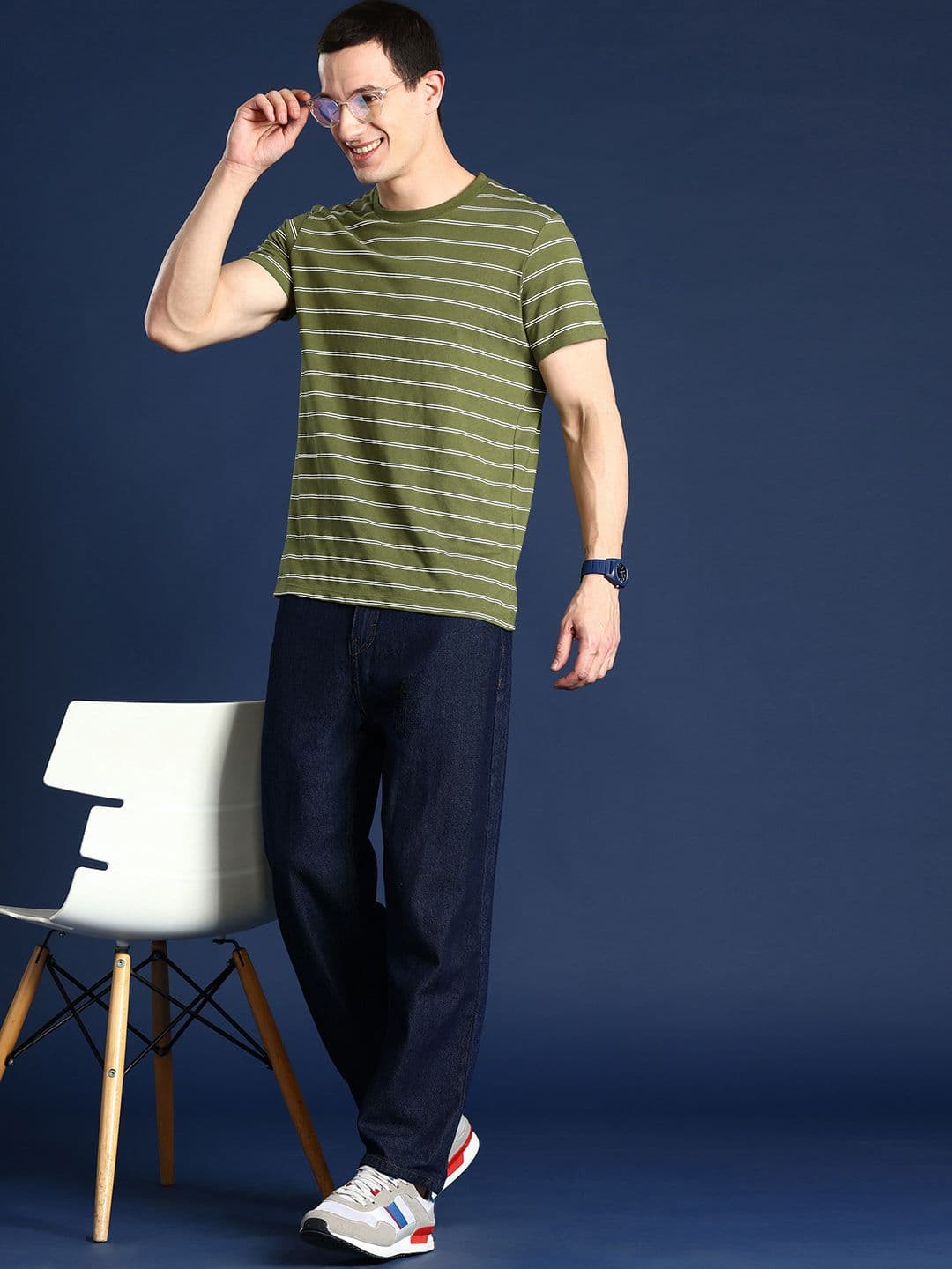 Mast & Harbour Men Striped T-shirt - view 1