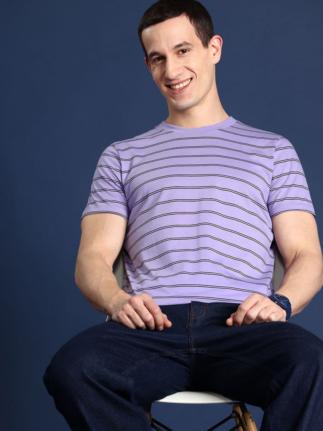 Mast & Harbour Men Striped T-shirt - view 1