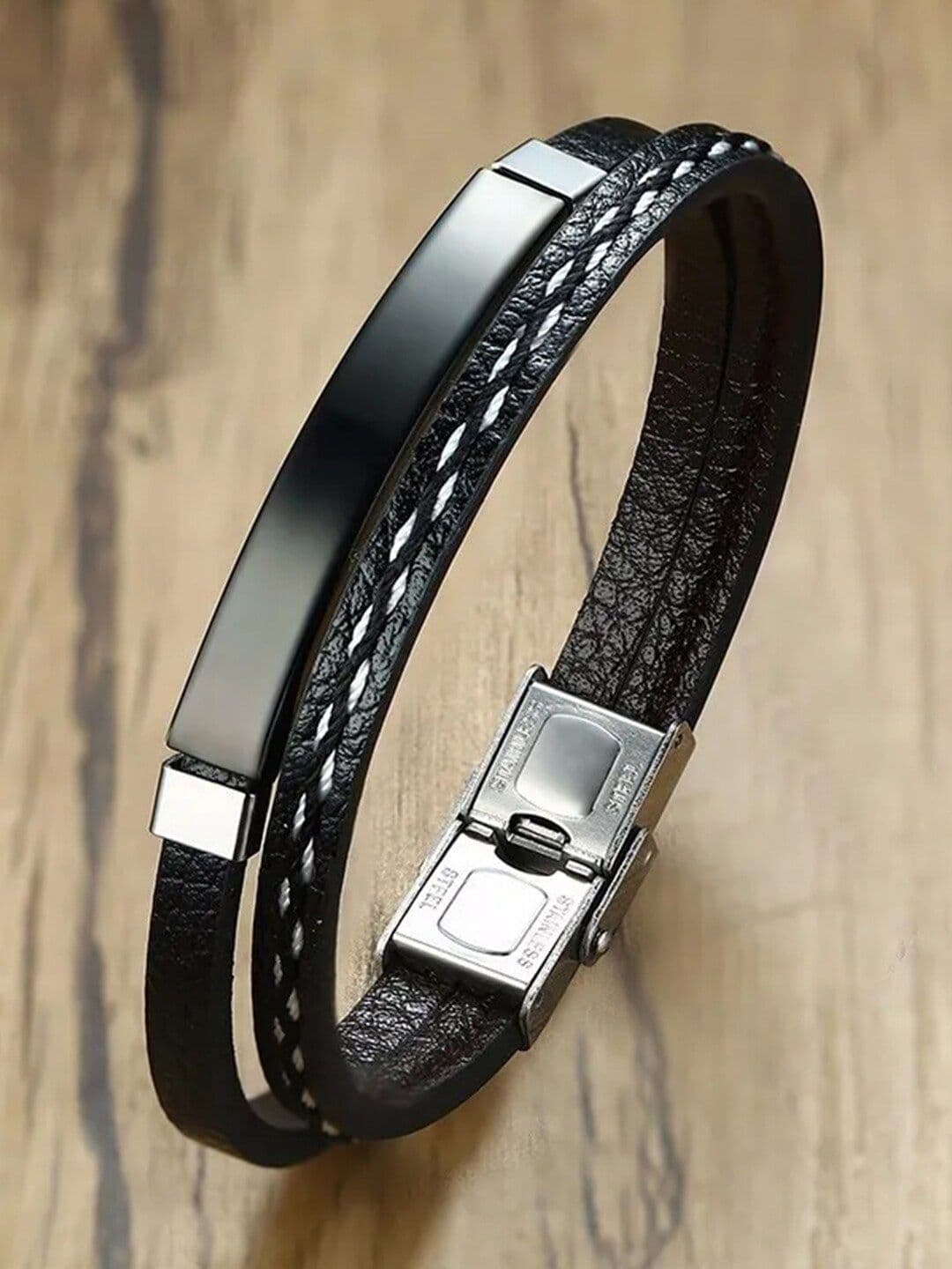WROGN Men Wraparound Leather Bracelet - view 1
