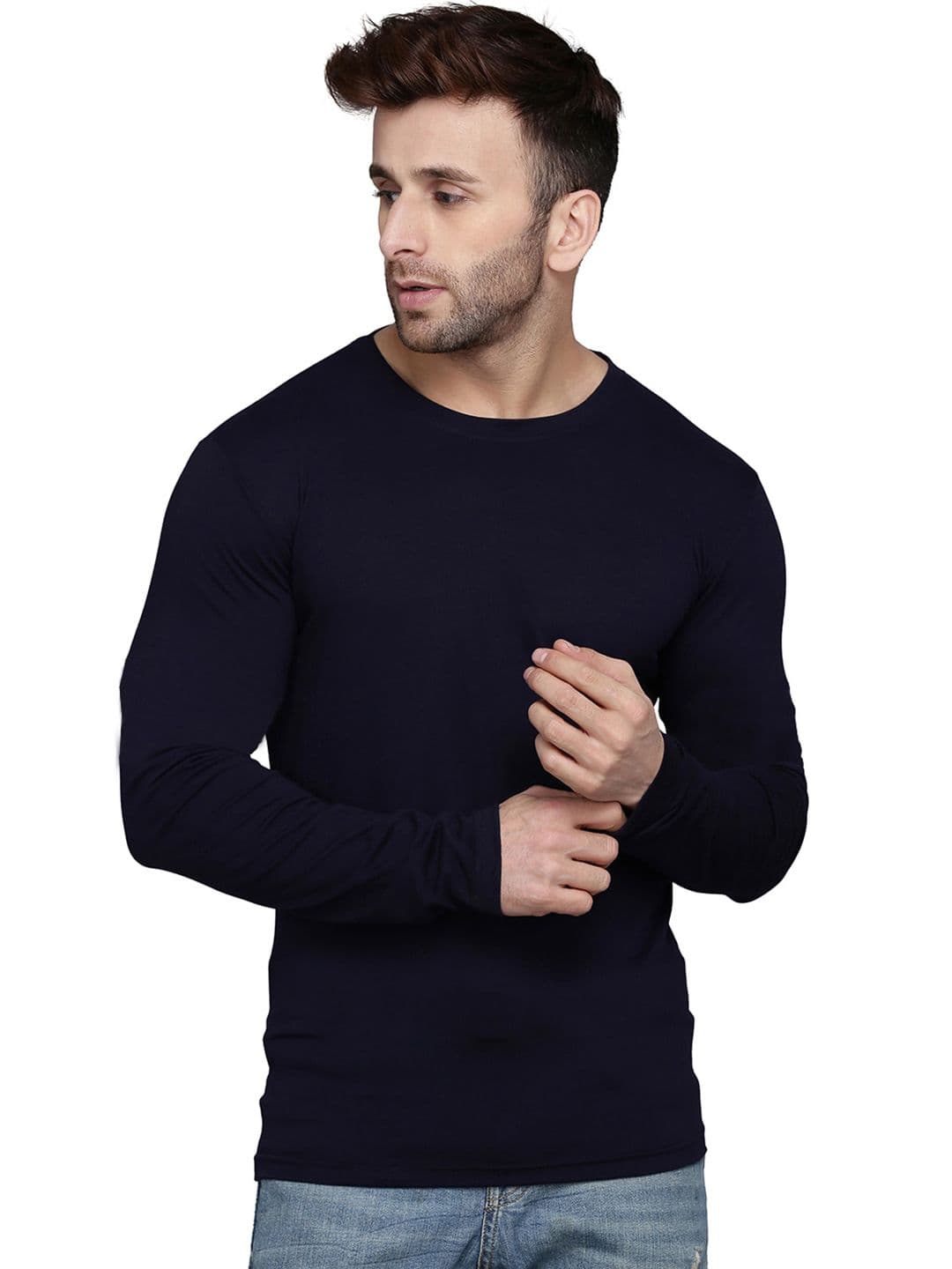SLOWLORIS Round Neck Cotton T-shirt - view 1