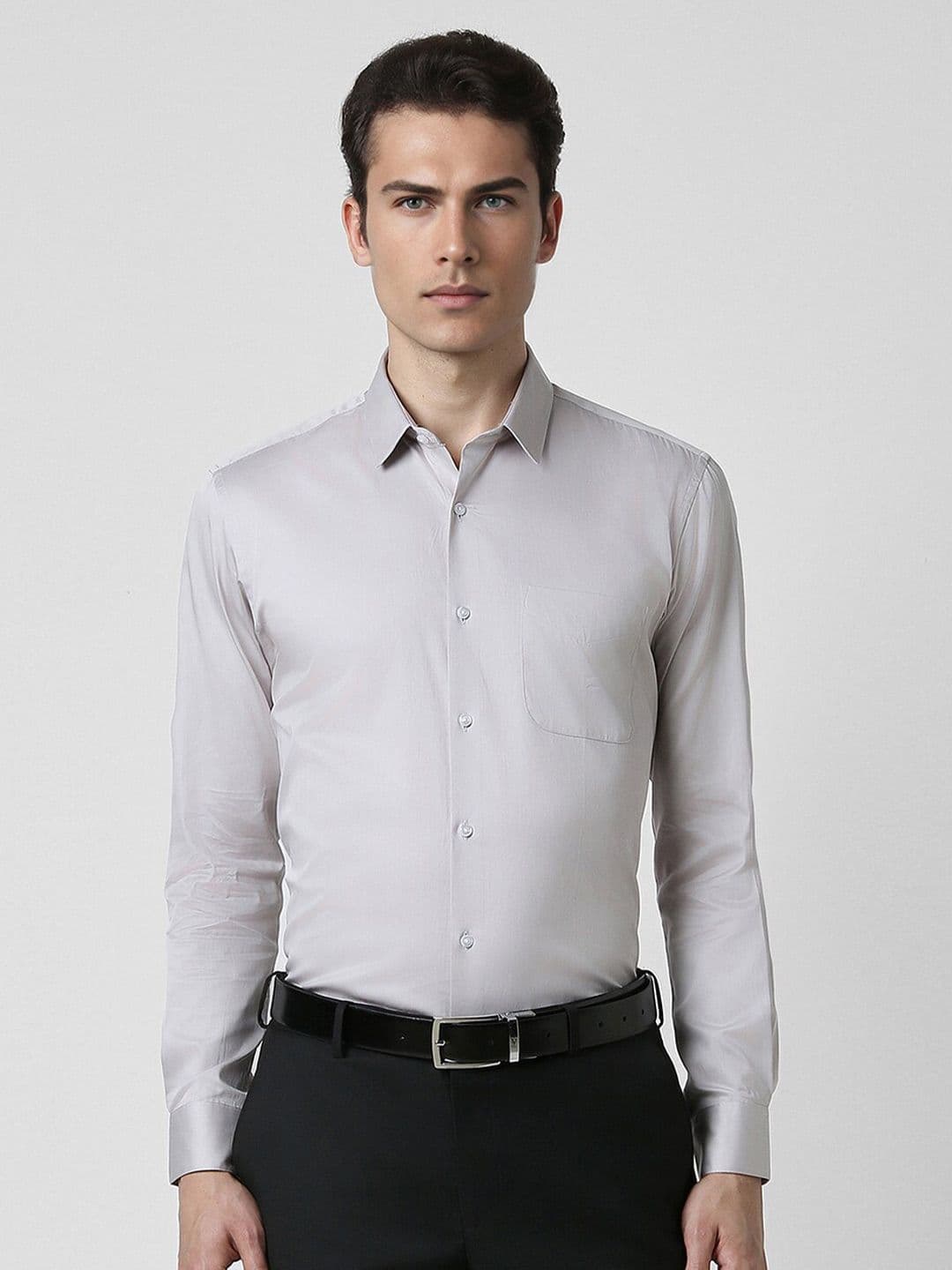 Peter England Regular Fit Spread Collar Cotton Formal Shirt - view 1