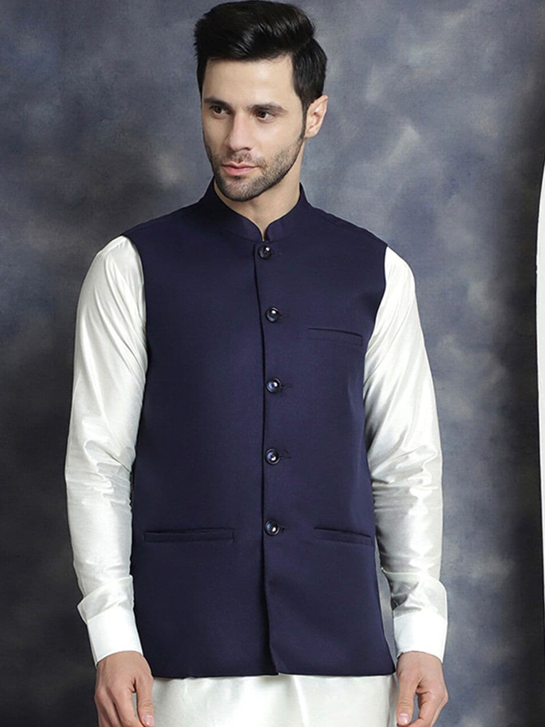 Jompers Mandarin Collar Nehru Jacket - view 1