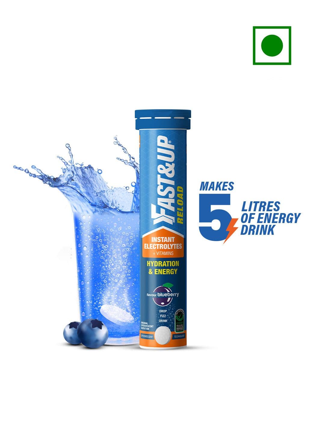 FAST&UP Reload Low Sugar energy drink for Instant Hydration- 20 Tablets - view 1