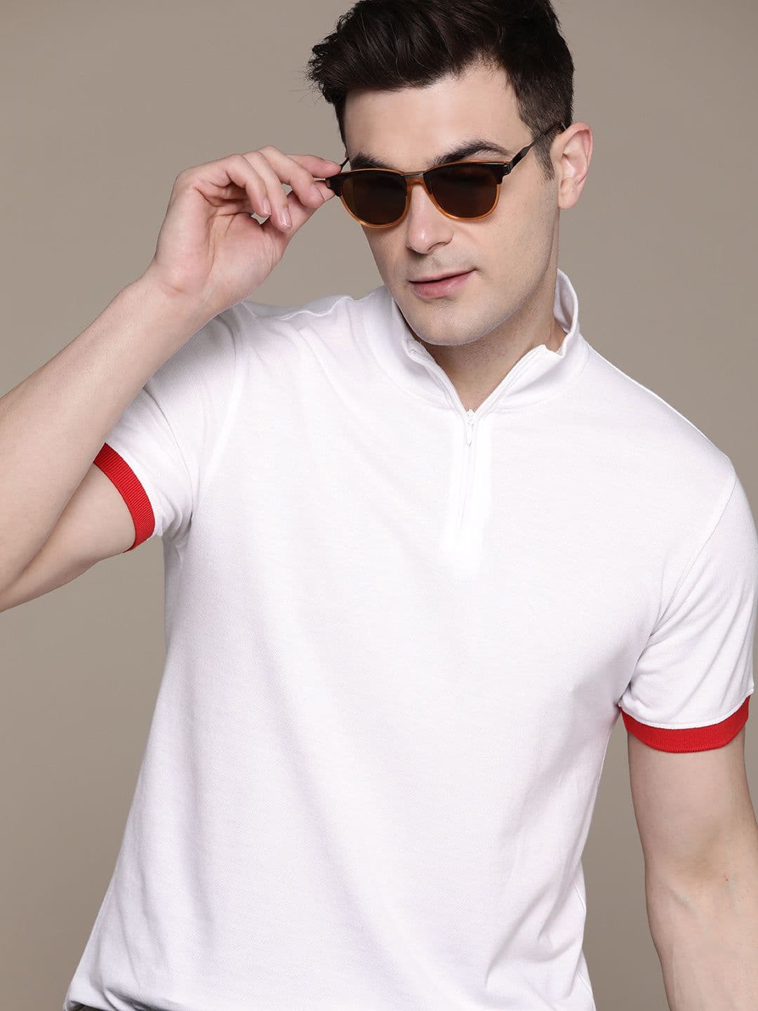 Roadster Men Polo Collar T-shirt - view 1