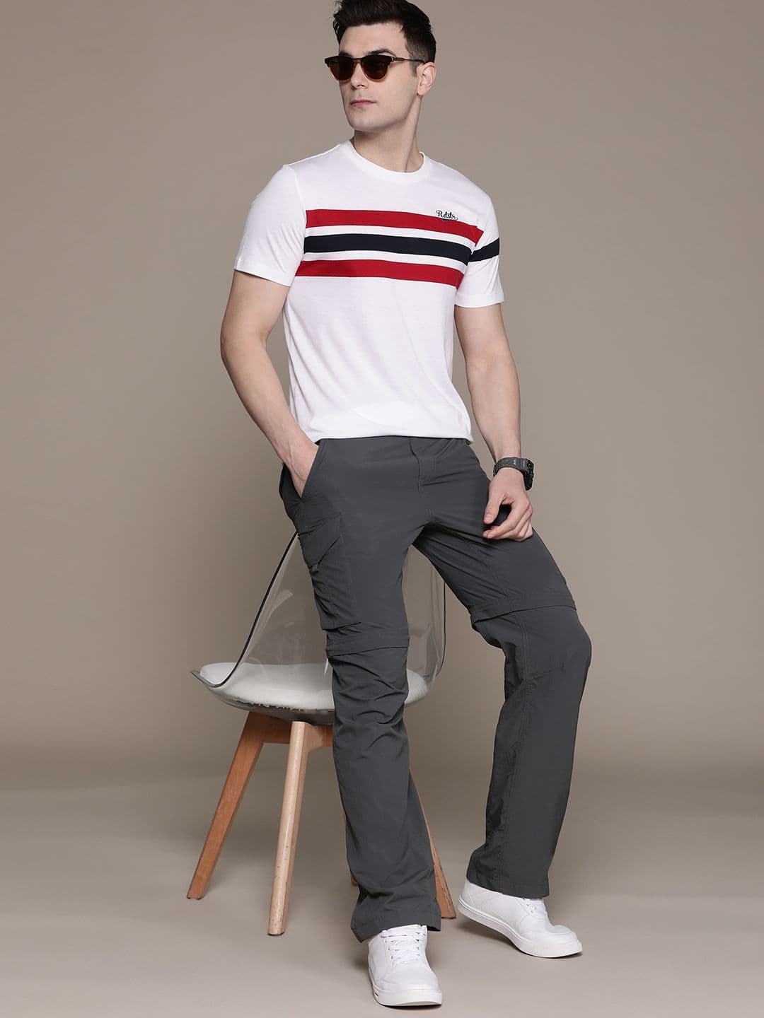 Roadster Men Striped T-shirt - view 1