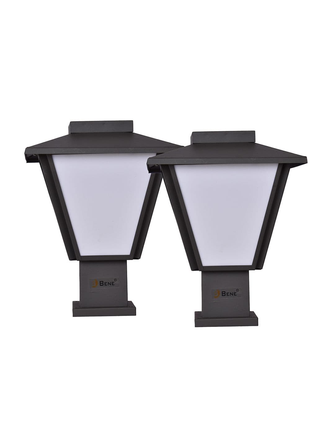BENE Oslo Grey & White 2 Pieces Waterproof & Rustproof Outdoor Lamps - view 1