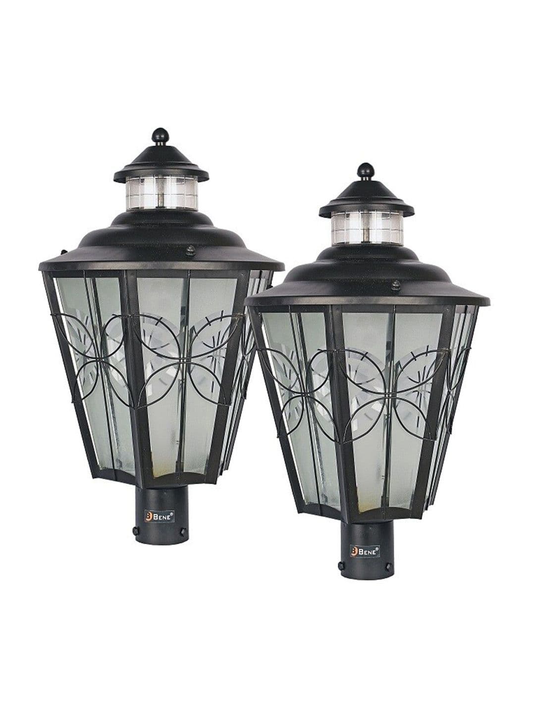 BENE Lily 2 Pieces Black Metal Outdoor Lamps - view 1